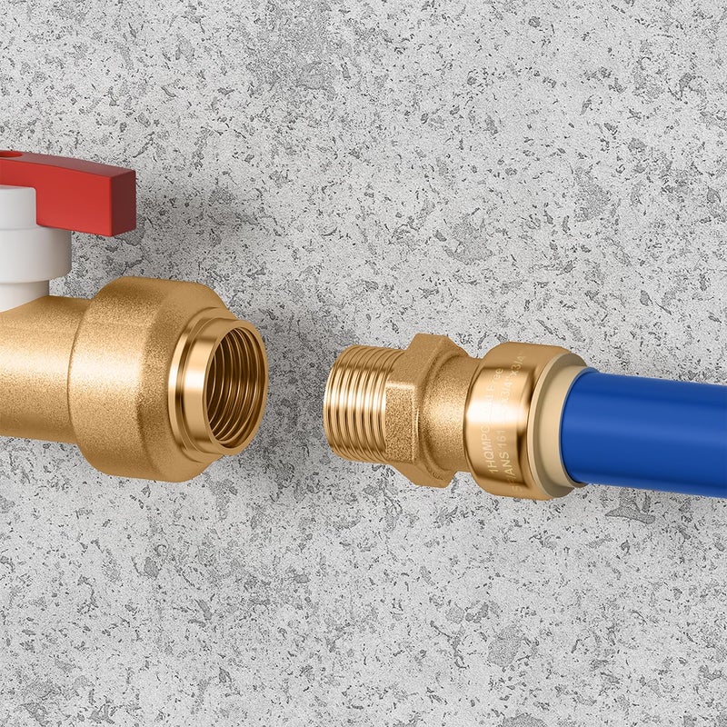 HQMPC 3/4" Pex Fitting Straight Coupling Push Fit PEX Fittings, Push-to-Connect Copper, CPVC No Pb Brass Plumbing Fittings (6pcs, 3/4 Inch) - Image 3